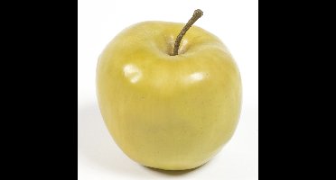 Kunstfruit - appel - verzwaard - groen - 7.5 cm - kunststof decoratie