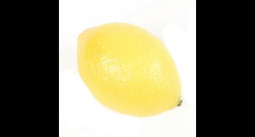 Kunstfruit - citroen - verzwaard - geel - 8 cm - kunststof decoratie