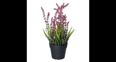 Lavendel kunstplant in pot - fuchsia paars - D15 x H30 cm