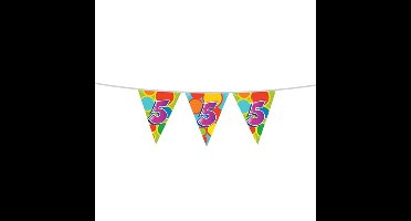 Leeftijd verjaardag thema vlaggetjes 5 jaar plastic 10 meter