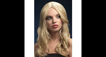 Luxe blonde pruik Khloe - voor dames - lang - synthetisch - hittebestendig