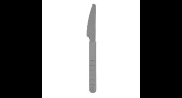 Messen - 10x stuks - grijs - kunststof - 18 cm - herbruikbaar