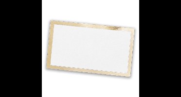 Naamkaartjes/plaatskaartjes - Bruiloft - wit/goud - 10x stuks - 10 x 6 cm