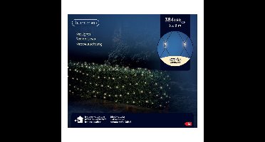 Netverlichting - 384 led lampjes - warm wit - 300 x 300 cm - kerstverlichting - net