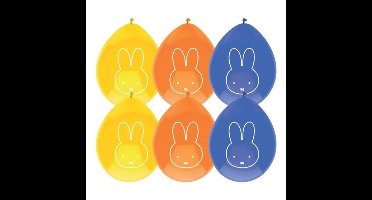 Nijntje Ballonnen - 6x stuks - verjaardag versiering - mix kleuren - Konijntje