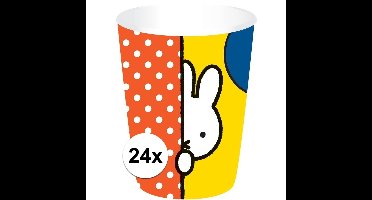 Nijntje themafeest drink bekers/bekertjes - 24x stuks - 200 ml - Kinderfeestje servies