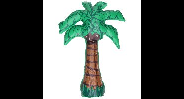 Opblaasbare decoratie palmboom - kunststof - groen - H45 cm