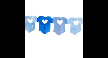 Papieren slinger met blauwe rompertjes
