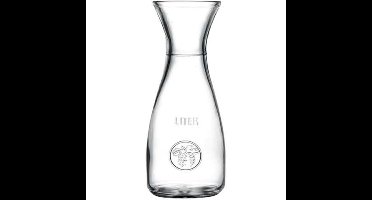 Pasabache water karaffen van 1.0 liter - glas - transparant - Sapkannen/waterkannen