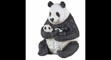 Plastic speelgoed figuur panda met baby panda 8 cm
