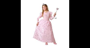 Prinsessen verkleed jurk luxe - roze - met sterren - Fee/prinses - voor kinderen
