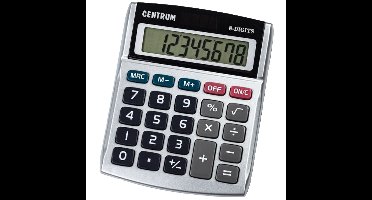 Rekenmachine/calculator - zilver - 13 x 10 cm - school of kantoor