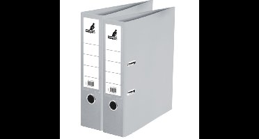 Ringband map/ordners A4 - 2x - grijs - 31 x 28 x 7 cm - Documenten opbergen - Kantoorartikelen