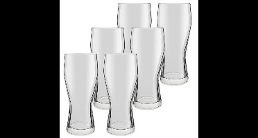 Royal Leerdam Bierglazen Mainz - 6x stuks - 400 ml - speciaal bier glazen