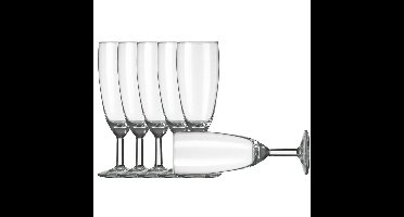 Royal Leerdam Champagneglazen/flutes transparant Gilde - 6x stuks - 150 ml/15 cl