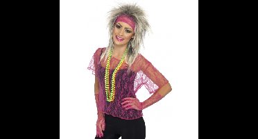 Roze kanten top met accessoires