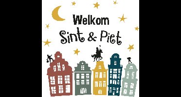 Sinterklaas raamstickers set - 5 vellen vol feest - Sint en Piet feestdecoratie