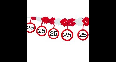 Slinger 25 jaar - verkeersborden - 4 meter - papier - 25e verjaardag slingers - versiering