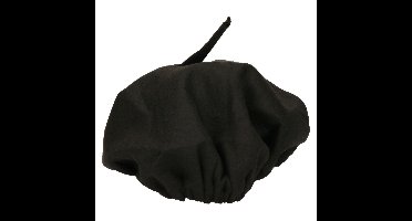 Smiffys carnaval verkleed Franse baret - zwart - polyester - dames en heren