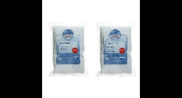 Sneeuwdeken/sneeuwtapijt - 2x - wit - 200 x 50 cm - polyester - sneeuw ondergrond