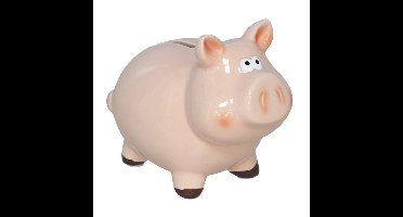Spaarpot Varken - dieren thema - 10 x 14 x 12 cm - roze - keramiek - kinderen