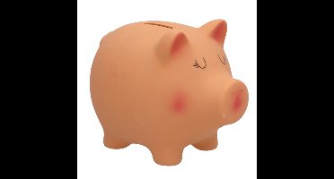 Spaarvarken - roze - keramiek - 17 x 13 x 14 cm - spaarpot varken - spaarpot