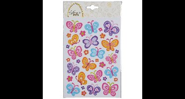 Stickers voorjaar en Pasen - vlinders - 1 vel - 15 x 21 cm