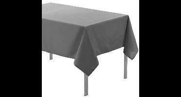 Tafelkleed voor binnen - Donkergrijs - polyester - 140 x 200 cm - Basic eettafel tafelkleden