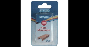 Toppoint Nietjes - 1000x stuks - 24/6 - koper kleur - kantoor benodigdheden
