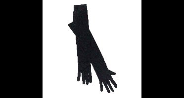 Verkleed handschoenen voor dames - zwart - one size - lang model