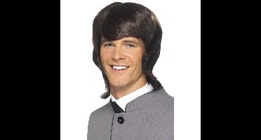 Verkleed pruik - sixties Beatle - bruin haar - herenpruik - Carnaval pruik