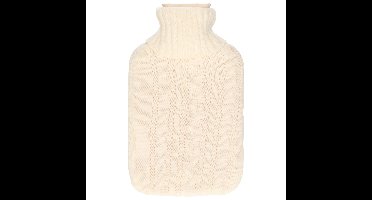 Warmwaterkruik - met zacht gebreide hoes - warm wit - 1,75L - kruik