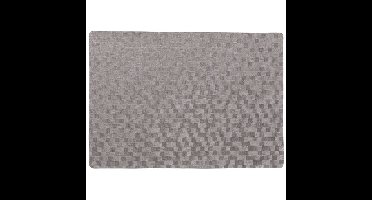 Wicotex luxe tafel placemats Stones - PVC - grijs - 30 x 43 cm - met anti slip - en PU coating