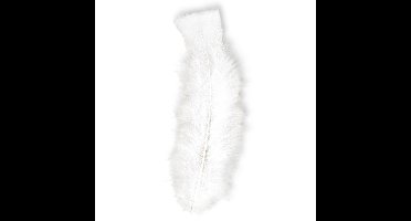 Widmann Sierveren - 50x - wit - 17 cm - knutselveertjes - DIY/decoratie/hobbymateriaal