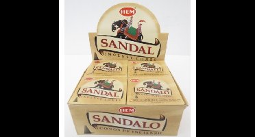 Wierook kegeltjes in huisgeur Sandelhout - 10x kleine kegeltjes - Ontspannend