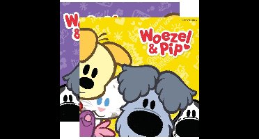 60x Woezel & Pip themafeest servetten 33 x 33 cm papier