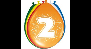 8x stuks ballonnen 2 jaar