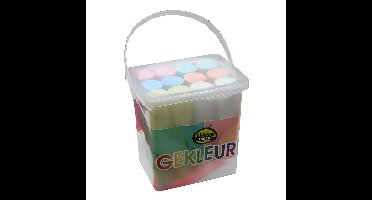 Benson stoepkrijt - 12x stuks - multicolor - krijt - kleuren/tekenen