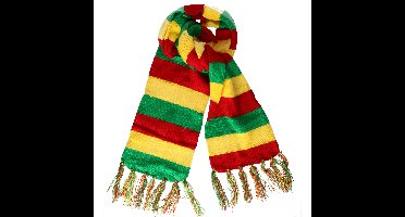 Carnaval verkleed sjaal - rood/geel/groen - Limburg/Maastricht - 160 cm - Feest sjaal