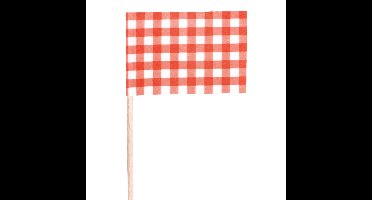 Cocktailprikkers - Boerenbond - 200x stuks - 8 cm - ruit - tapas - hapjes - prikkertjes