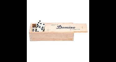 Dominospel - dubbel/double six - hout/ kunststof - 28x stenen - dominostenen - spelletjes