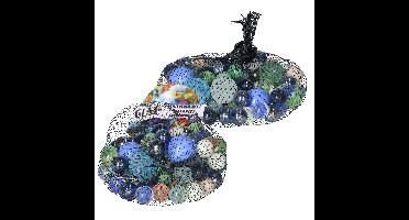 Don Juan Knikkers - 158x stuks - gekleurd - in een netje