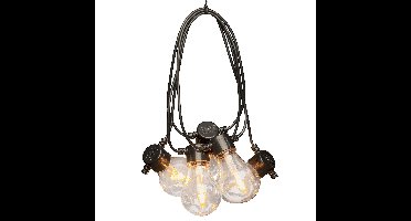 Feestverlichting lichtsnoer - 10 dimbare led lampen/peertjes - extra warm wit - 14,5 meter