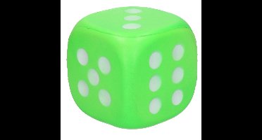 Foam Dobbelsteen - 12 cm - groen - grote dobbelstenen - dobbelspel