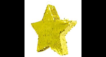 Folat ster pinata - goudkleurig - papier mache - 45 cm - verjaardag - feestartikelen