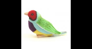 Hansa Knuffel vogel Gouldamadine - 11 cm - pluche - knuffeldier - tropische vogelknuffels
