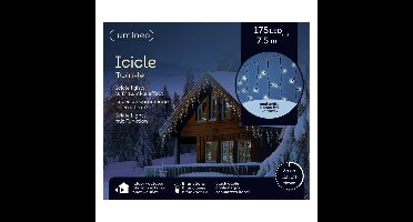 Ijspegelverlichting - 175 led lampjes - helder wit - 750 cm- buiten - 8 functies -lichtsnoer