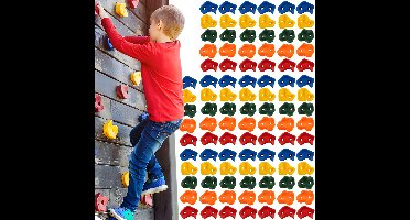 Kruzzel Klimgrepen - 10x stuks - multi color - PP - voor kinderen - klimstenen