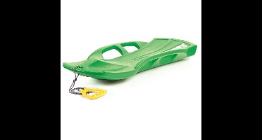 Kunststof sneeuw slee met trekkoord voor kinderen 110 cm groen