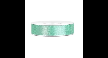 Luxe sierlint of cadeaulint - mintgroen - 12 mm x 25 meter - satijn